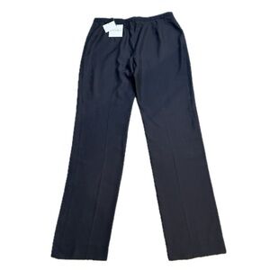 👖🇫🇷 BERNARD ZINS Paris 100% Silk Tailored Trousers | Black Made in France Sz 12